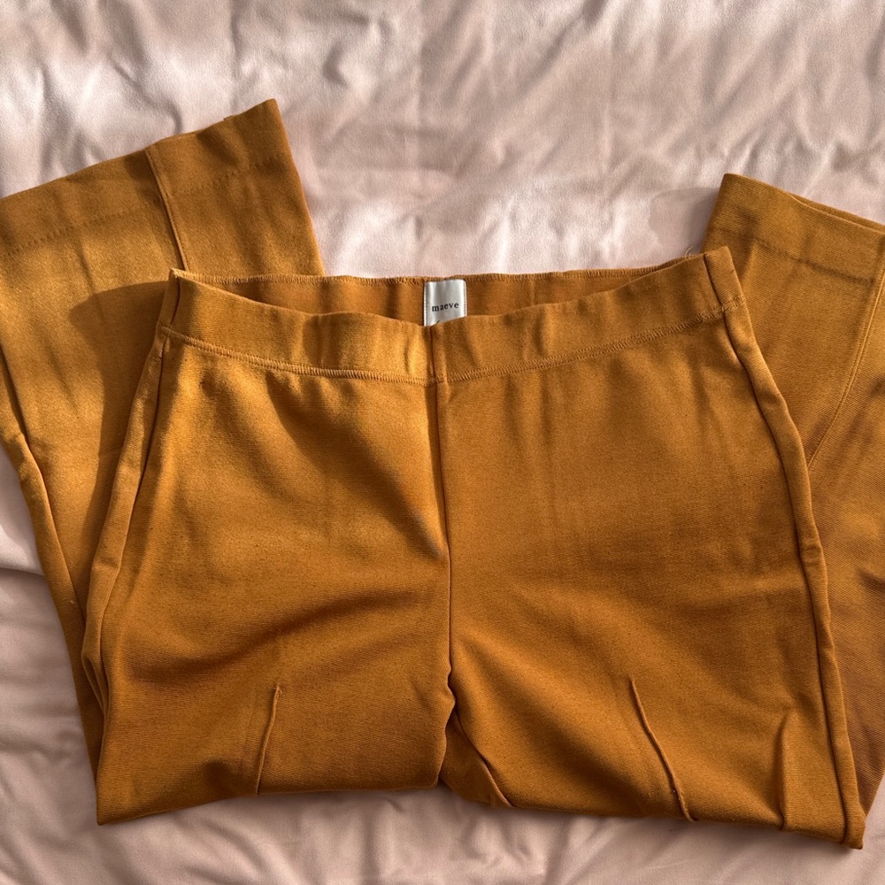 Anthropologie THE MARGOT KICK-FLARE CROPPED PANTS BY MAEVE: TEXTURED EDITION